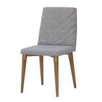 Manhattan Comfort 109253 Utopia Chevron Dining Chair in Grey 